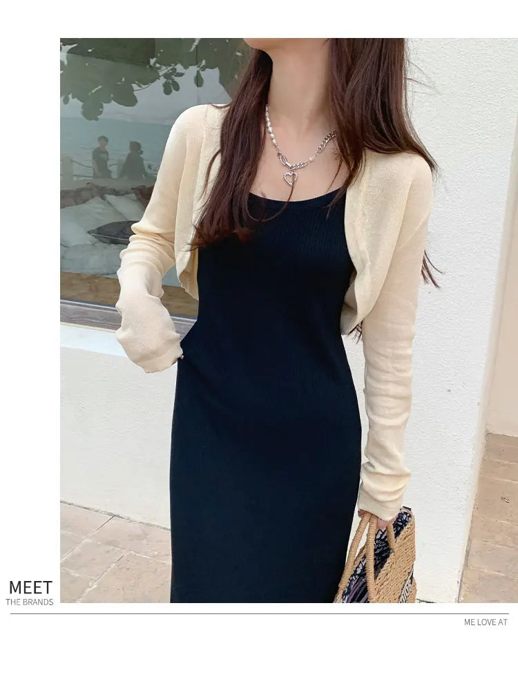 Short Ice Silk Knitted