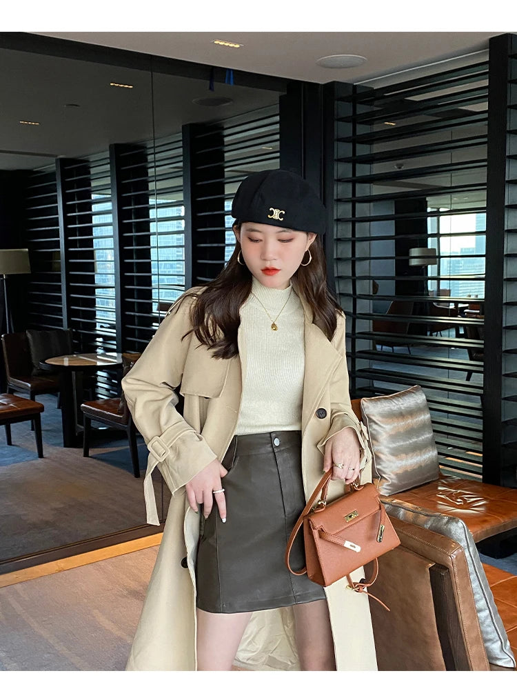 Autumn Winter Mock Neck Women Sweater Vintage