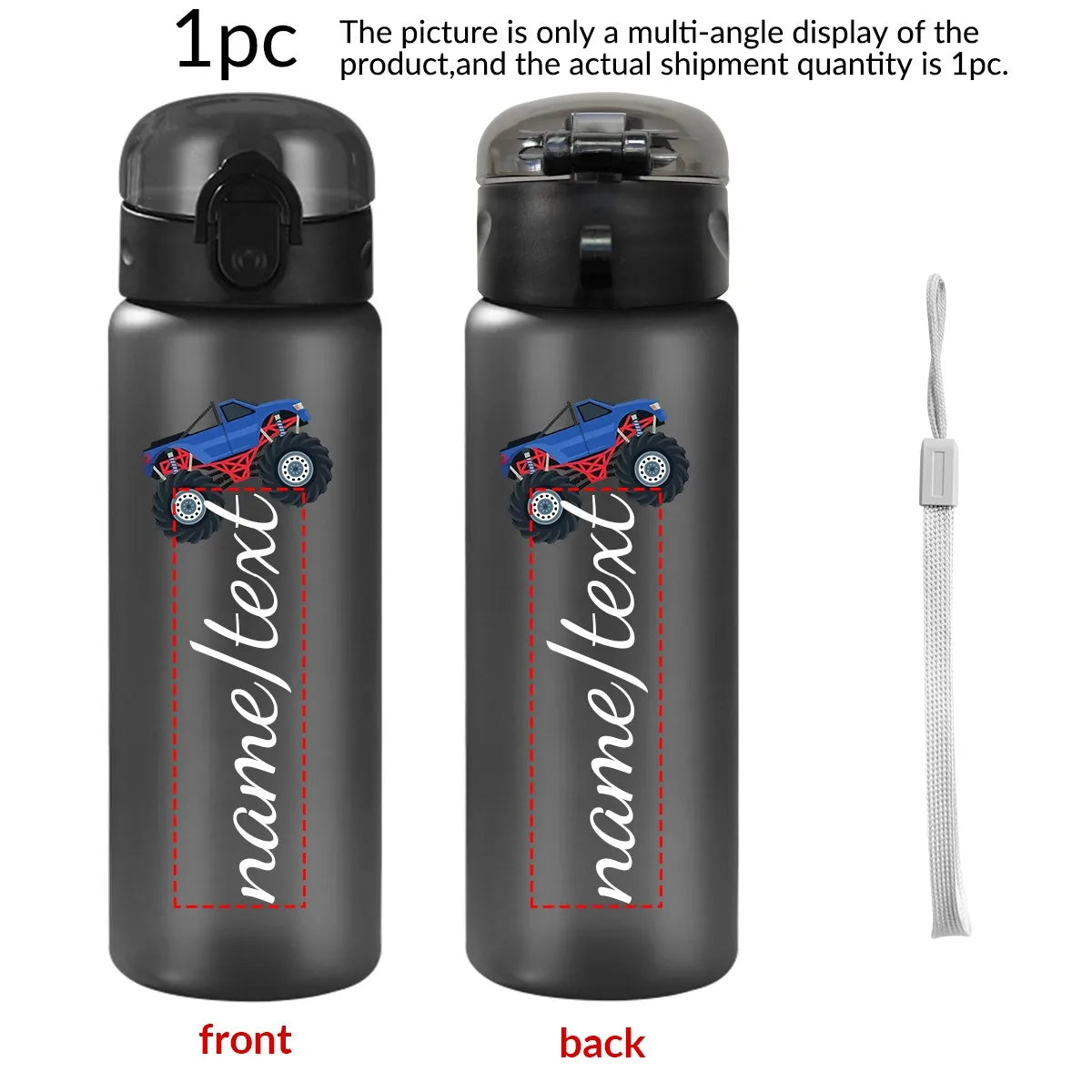 1pc Customized Cartoon Sports Water Bottle, 26oz Outdoor Travel