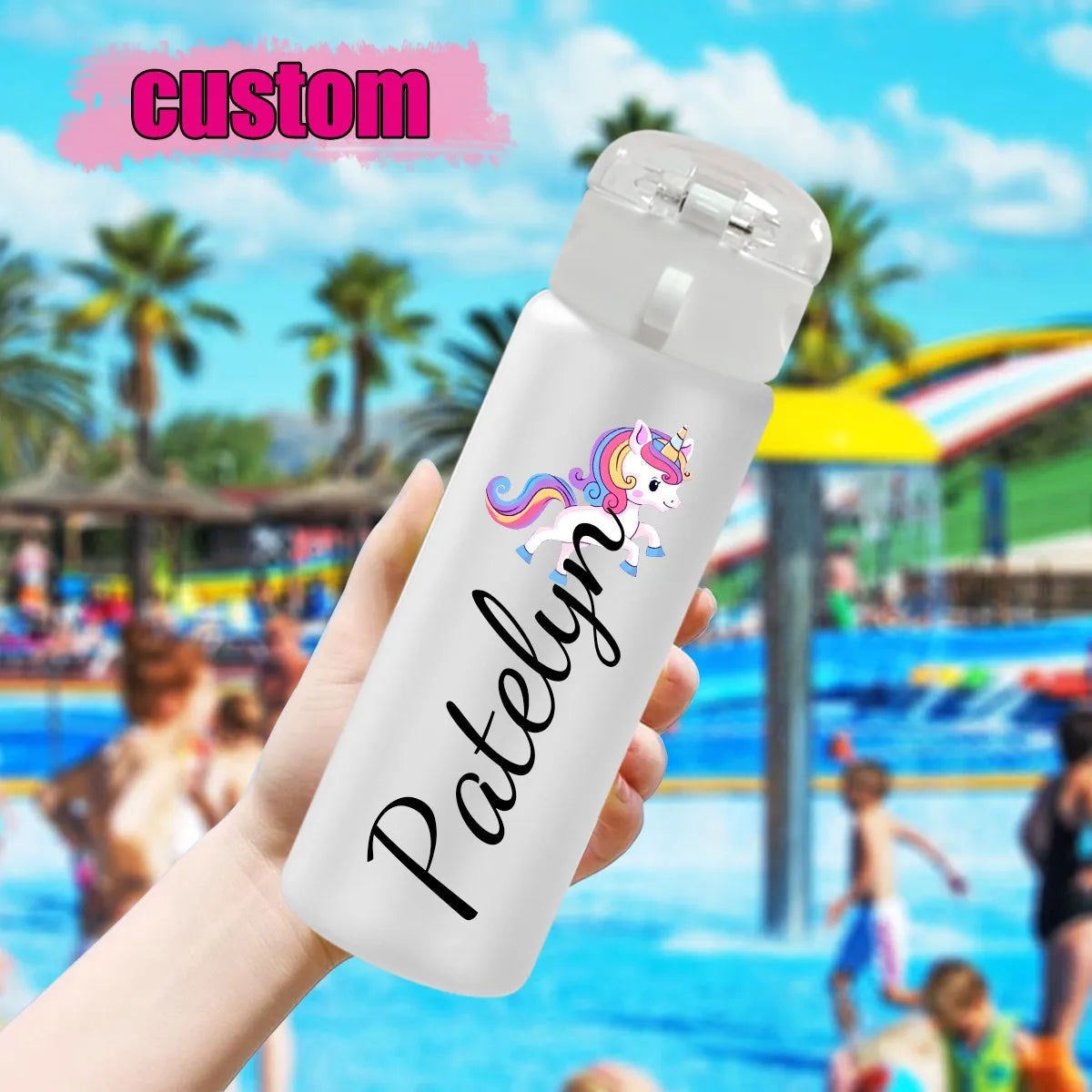 1pc Customized Cartoon Sports Water Bottle, 26oz Outdoor Travel