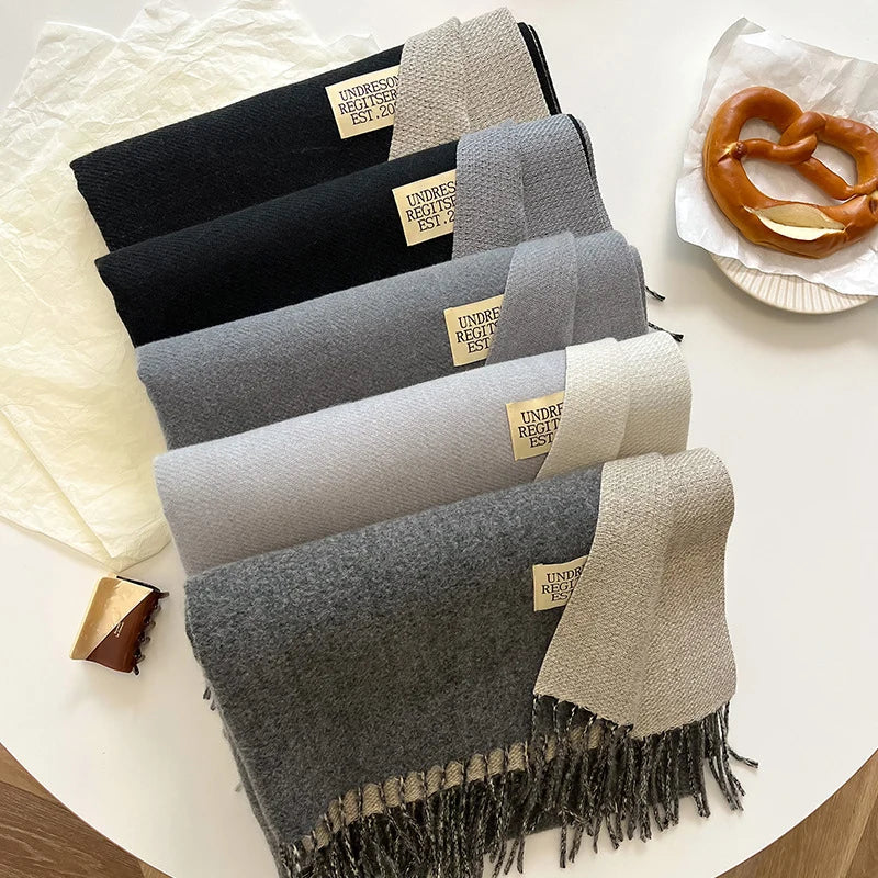 Solid Cashmere Warm Scarf