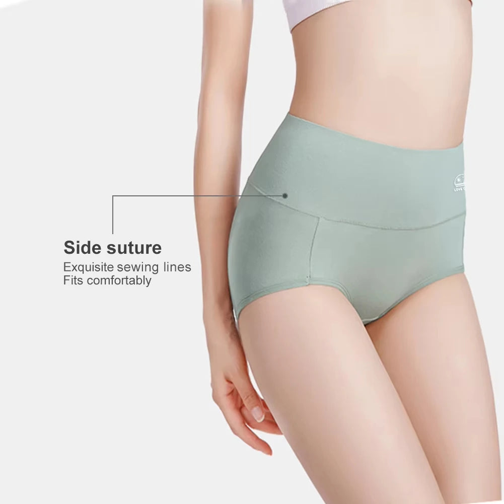 5 Pack Women's Cotton High Waisted Underwear