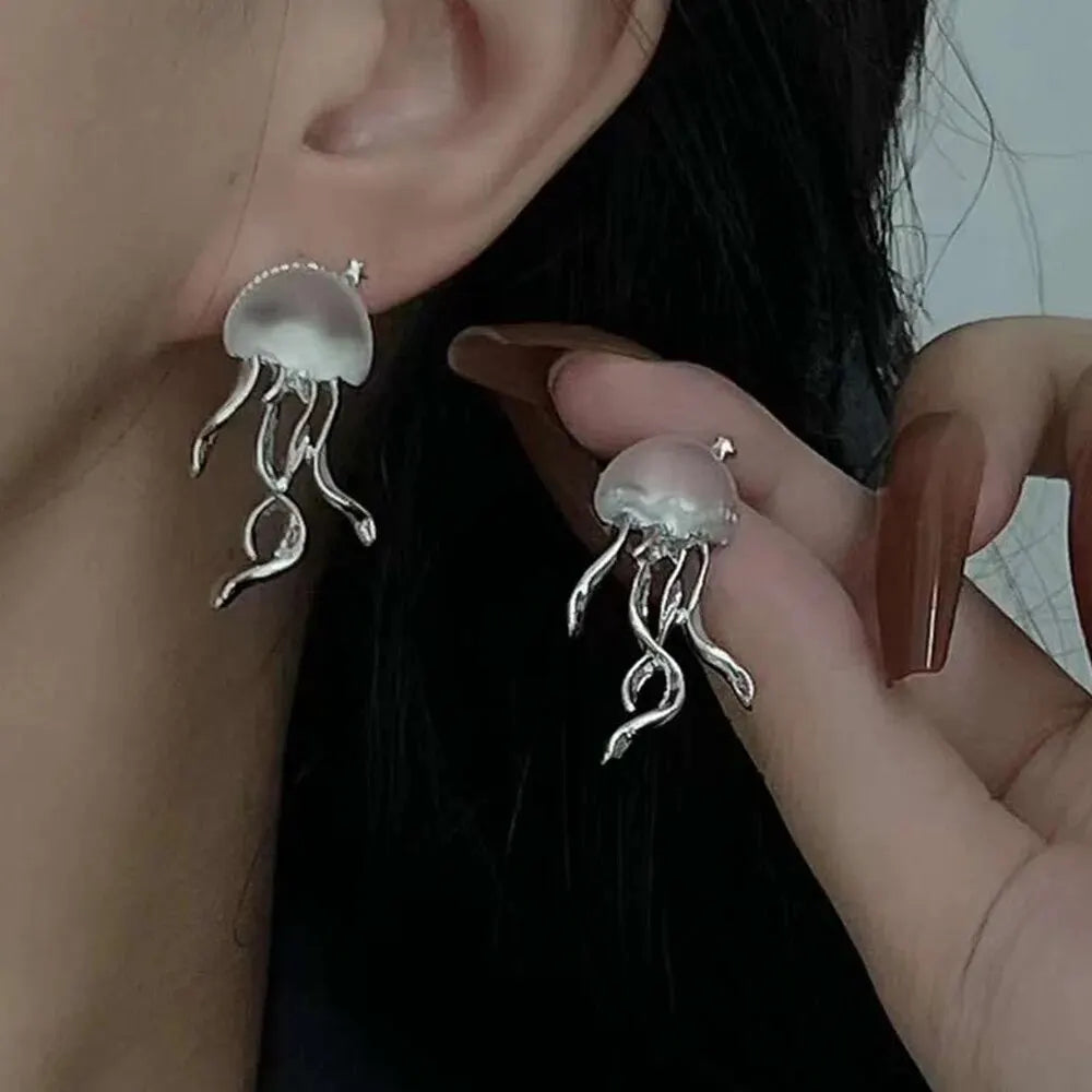 Women Floating Jellyfish Earrings