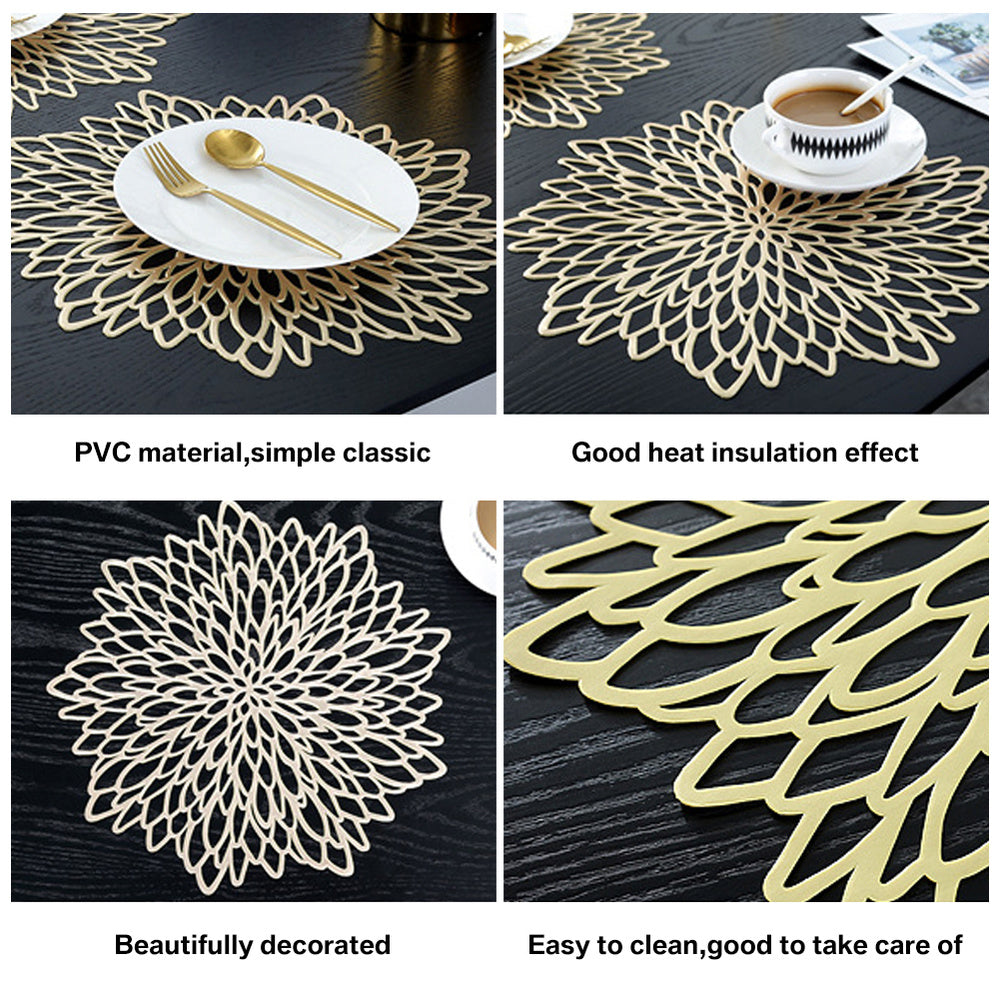 Set of 4 Round Placemats Place Mats