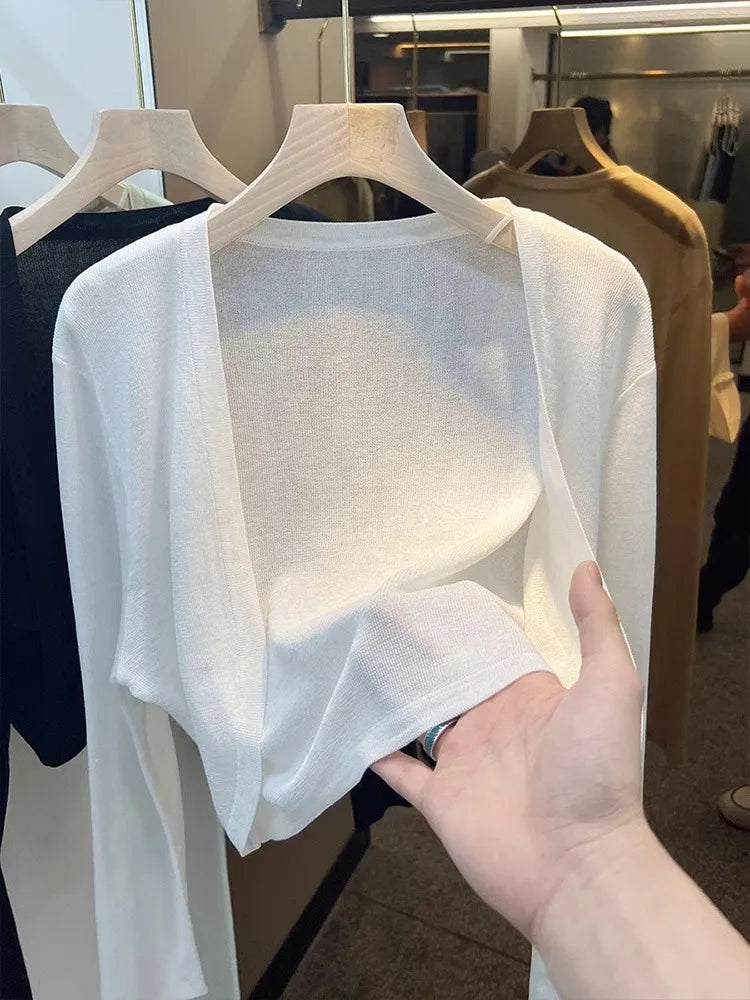 Short Ice Silk Knitted