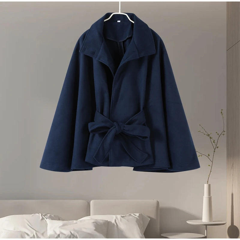 Belts Women Winter Woolen Coats