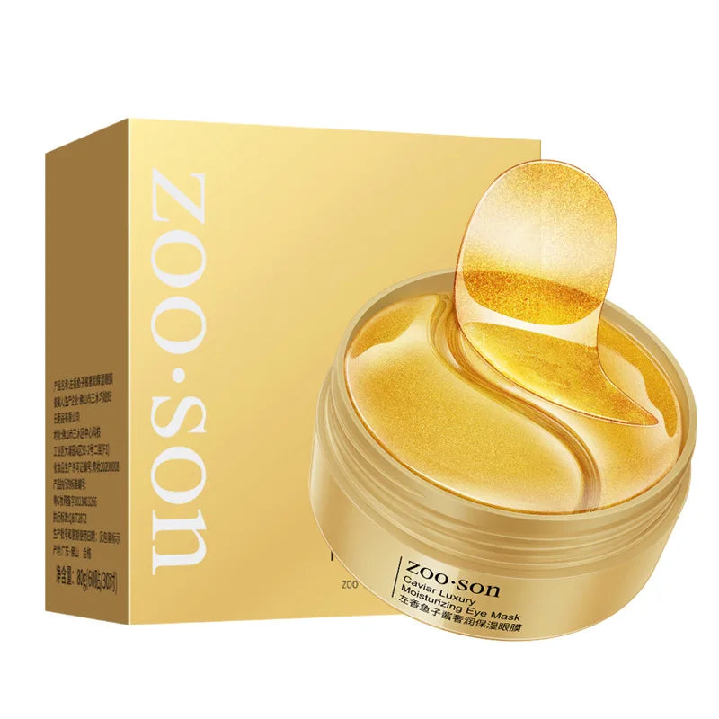 60pcs/box Seaweed Gold Crystal Collagen Eye Mask Anti Dark Circles Remove Eye Bags Moisturizing Eye Patches Eyes Skin Care