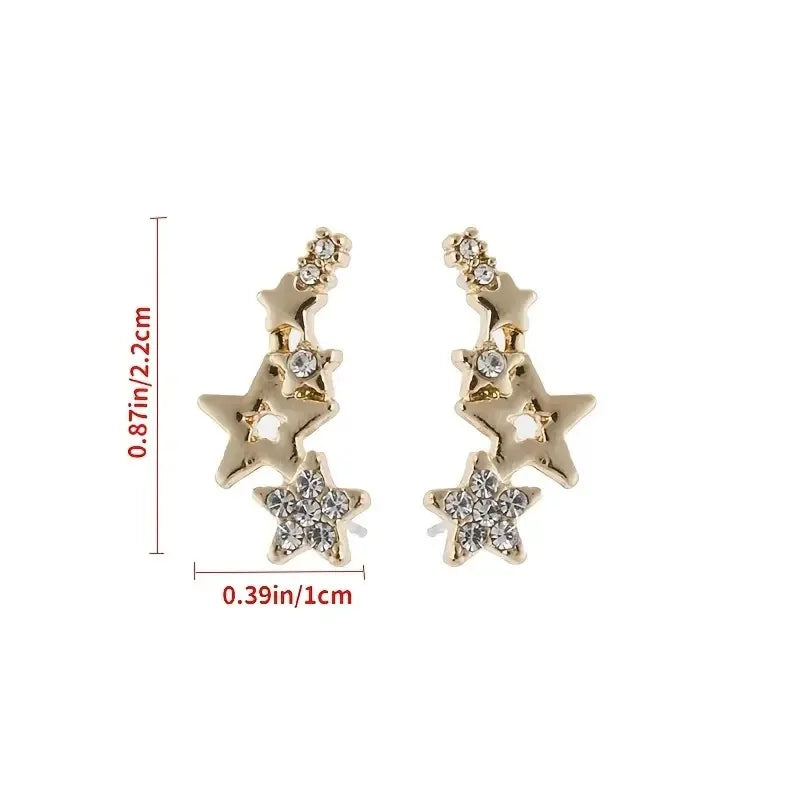 Shiny Star Stud Earrings