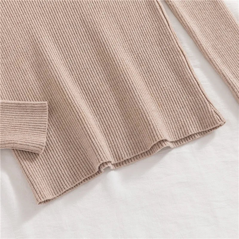 Heliar Women Fall Turtleneck Sweater Knitted Soft Pullovers Cashmere