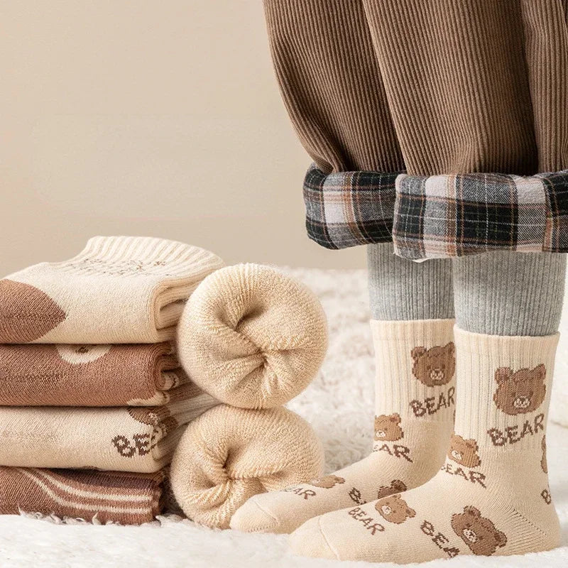 5 Pairs/Lot Children Winter Socks Cotton