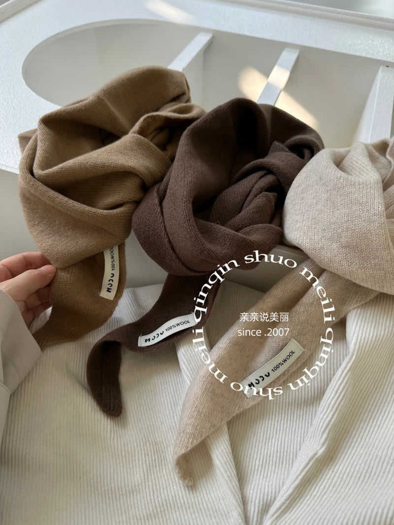 wool cashmere triangle scarf