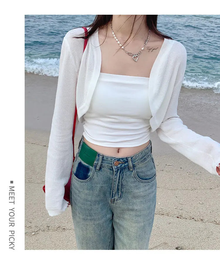 Short Ice Silk Knitted
