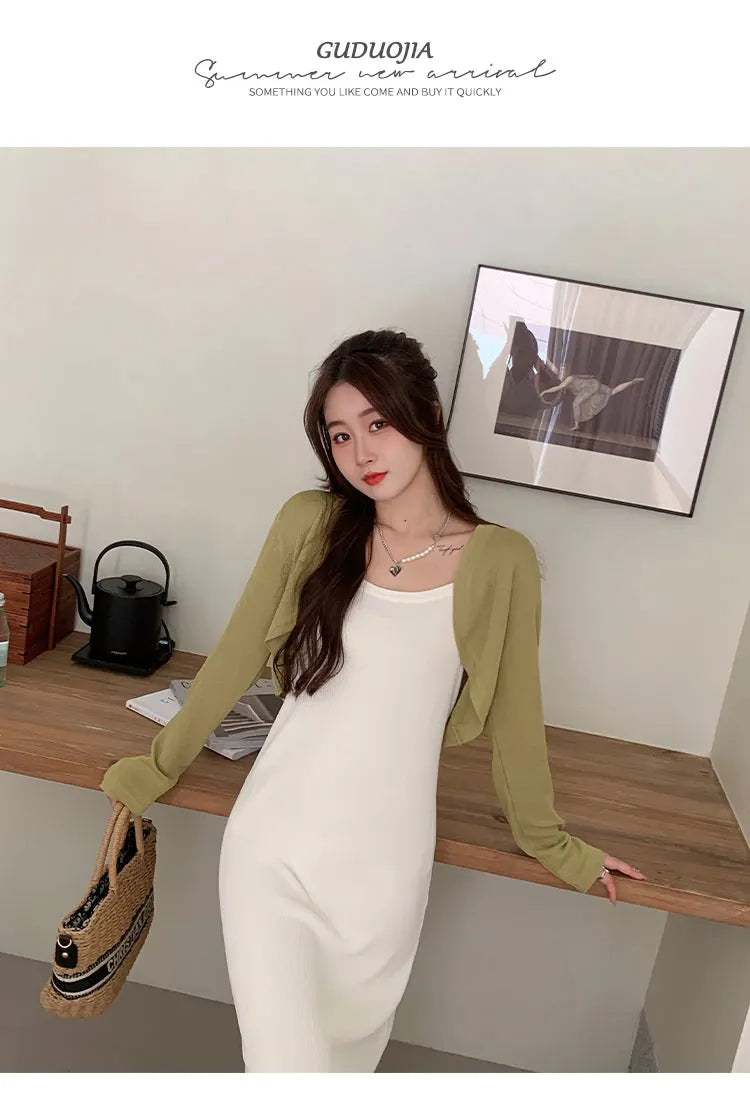 Short Ice Silk Knitted