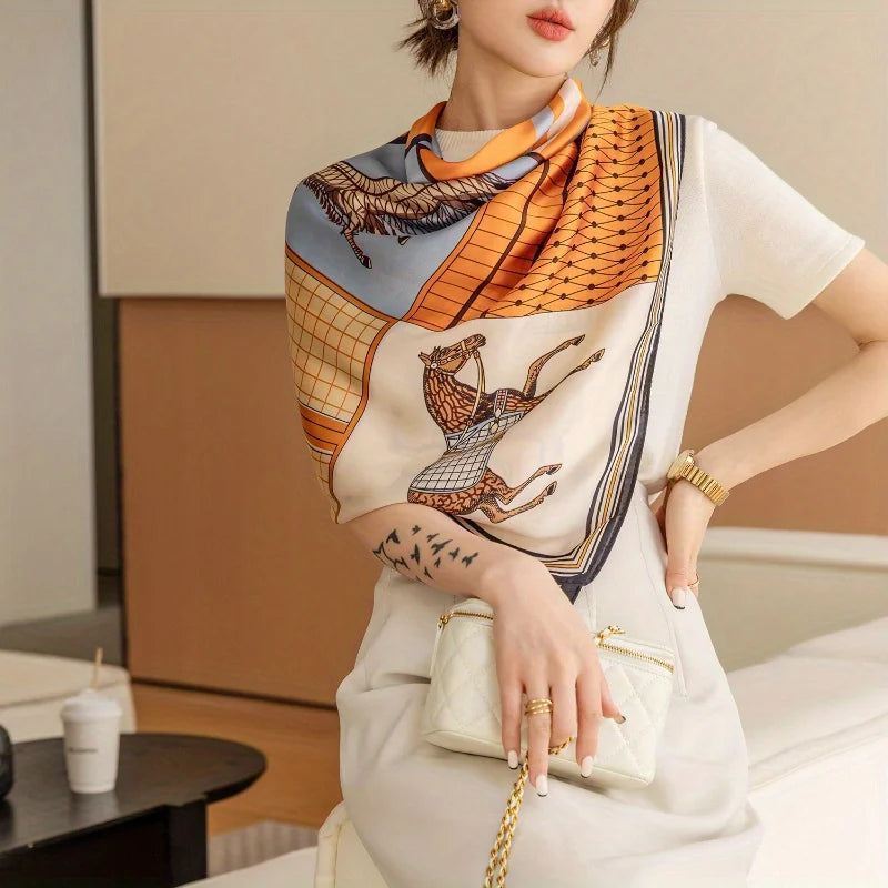 Luxury Silk Shawl Square Scarf