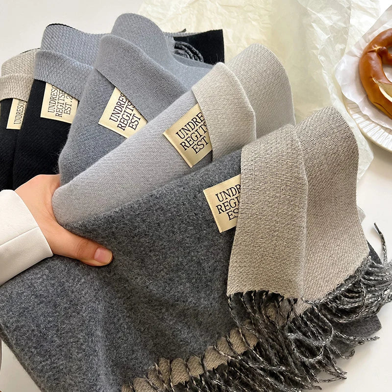 Solid Cashmere Warm Scarf
