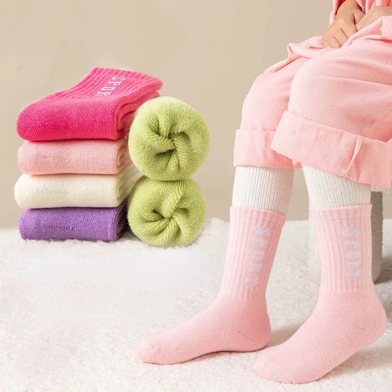 5 Pairs/Lot Children Winter Socks Cotton