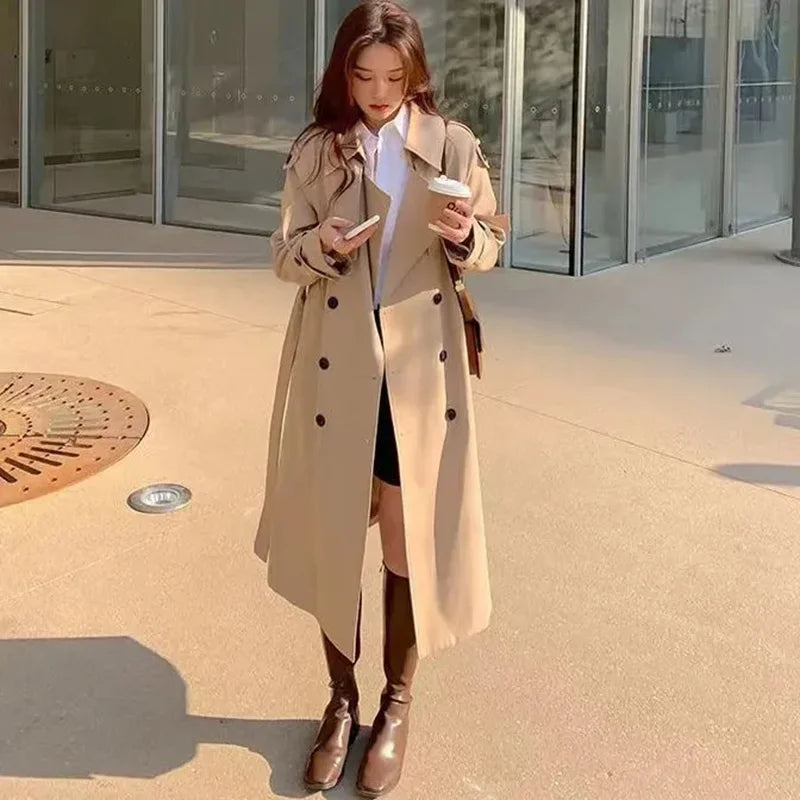 Loose Trench Coat Midi Length