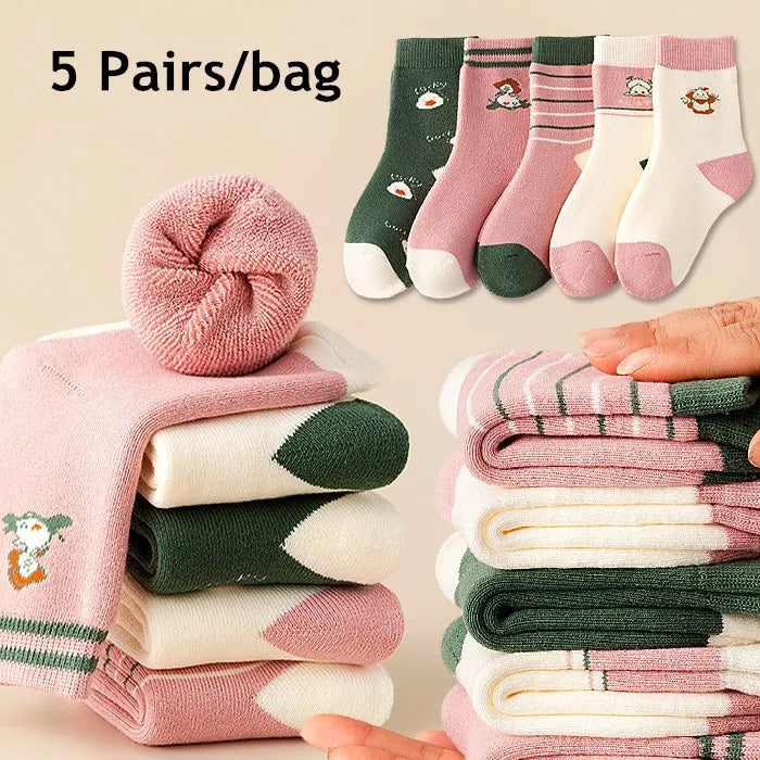 Girls Winter Socks 5 Pairs