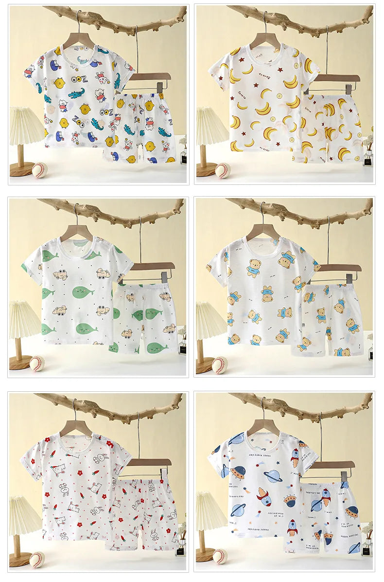 New Summer Children Home Clothing Pajamas Set
