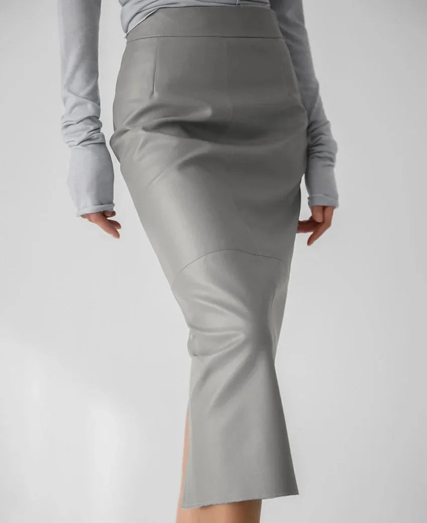 Sexy High-waisted Bodycon Leather