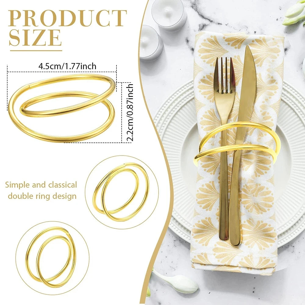 Exquisite Gold Napkin Ring Metal Napkin Rings