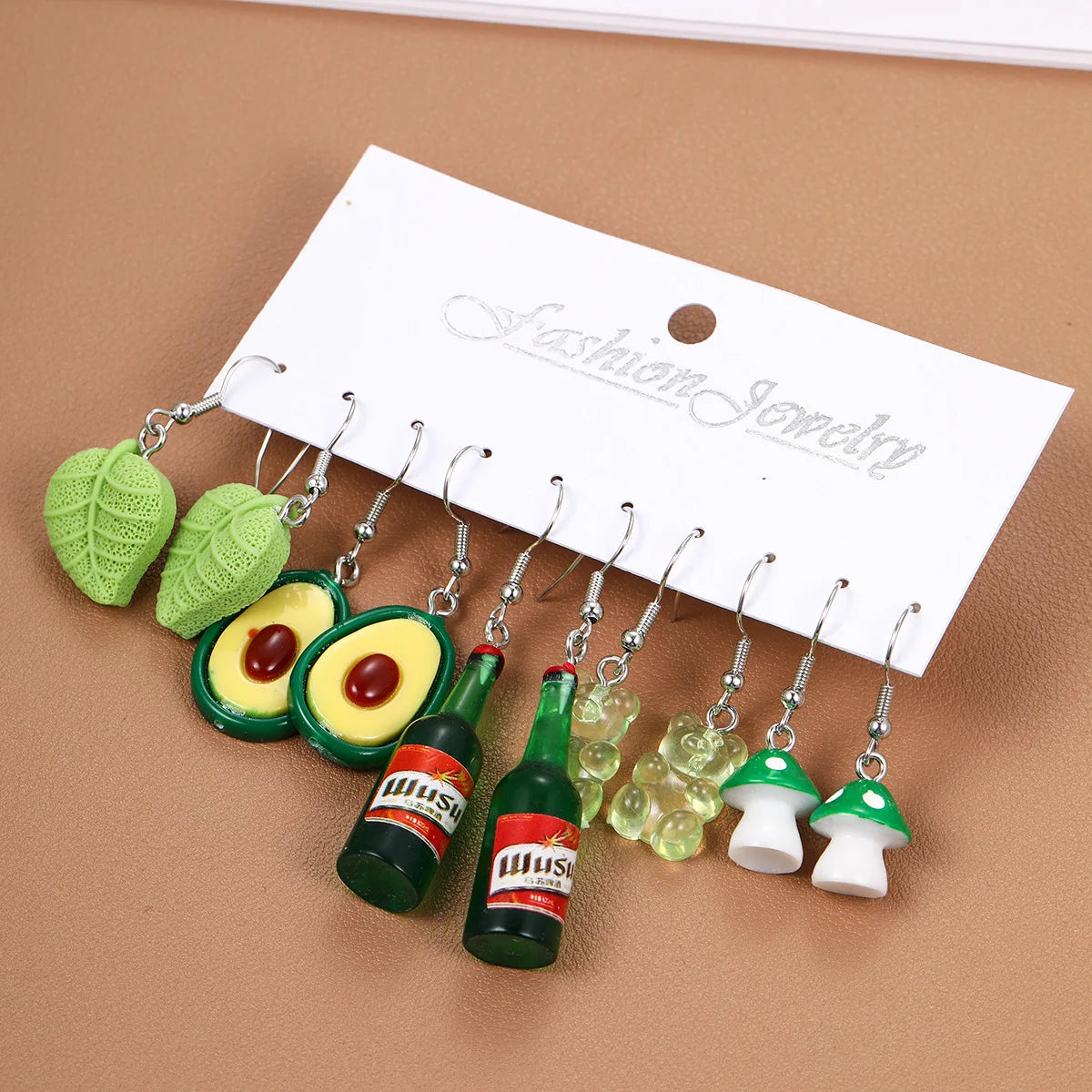 Fashion Sweet Fruit Drink Earrings Set