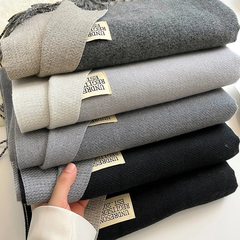Solid Cashmere Warm Scarf