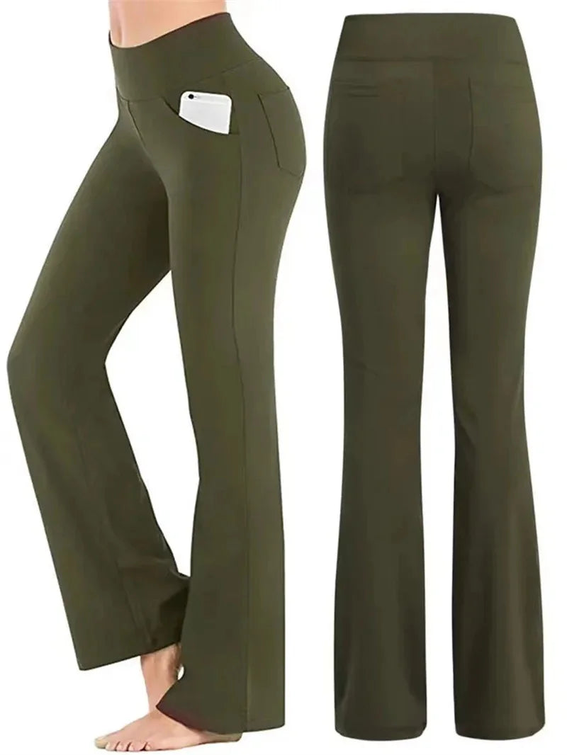 Elegant Women's Pants Palazzo Flared Troussers