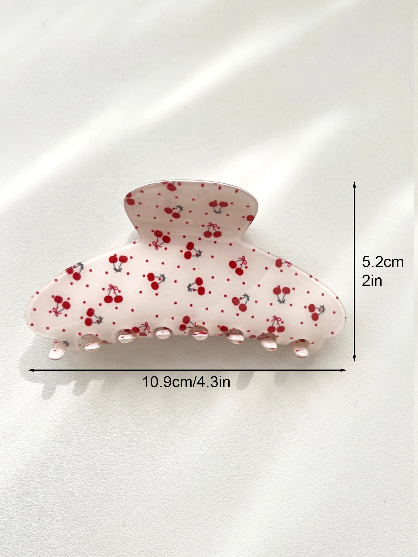Pink Sweet Elegant Floral Cherry Hair Claw Clip Set