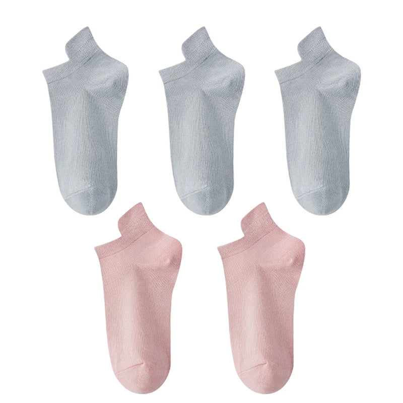 10pieces=5 Pairs Women Socks Casual Breathable High Quality Ankle Sock
