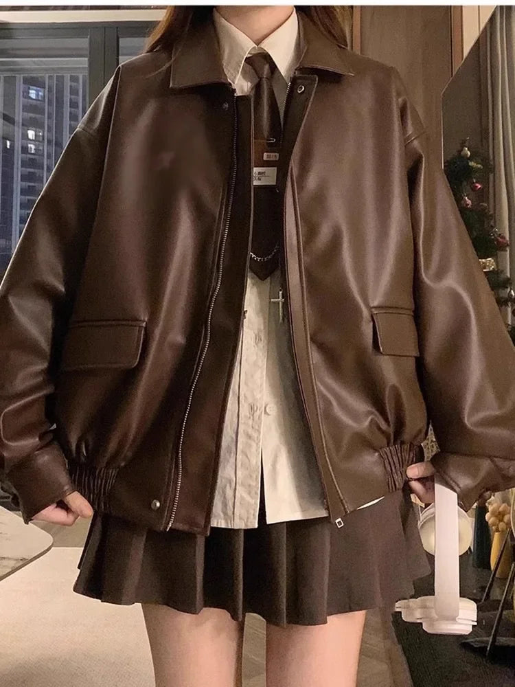 Short Quilted Leather Jacket