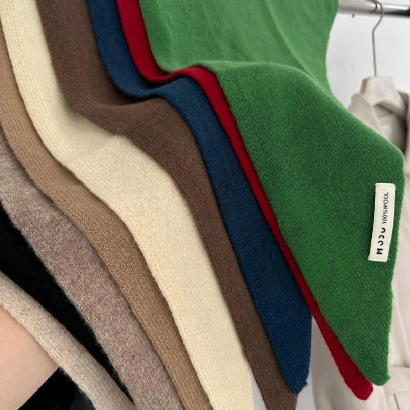 wool cashmere triangle scarf