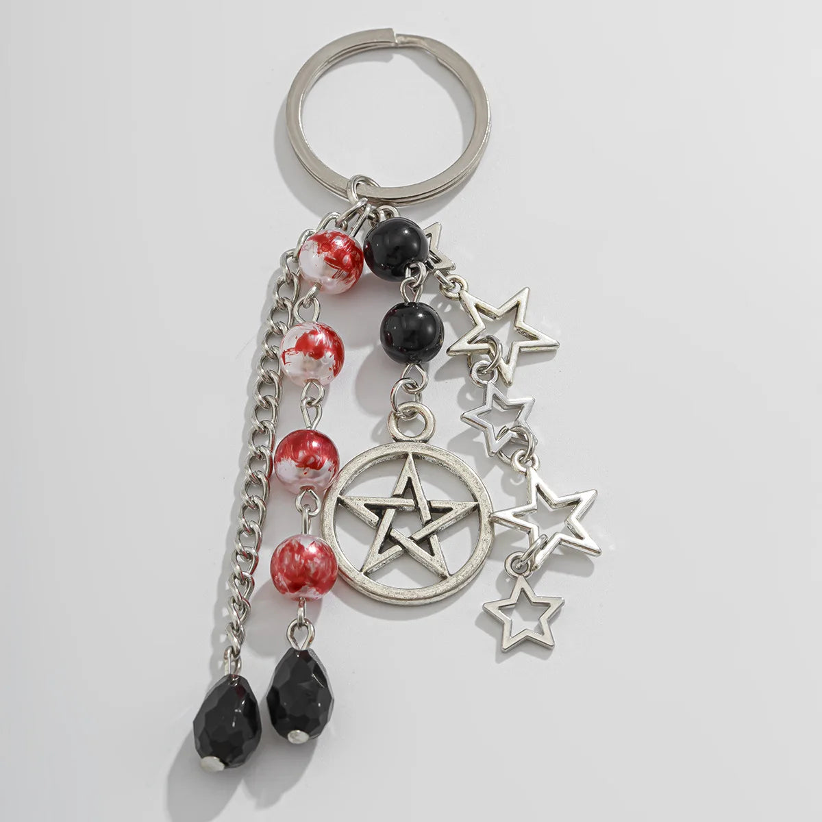 Y2K Fashion Flower Star Love Bow Strawberry Pendant Acrylic Keychain