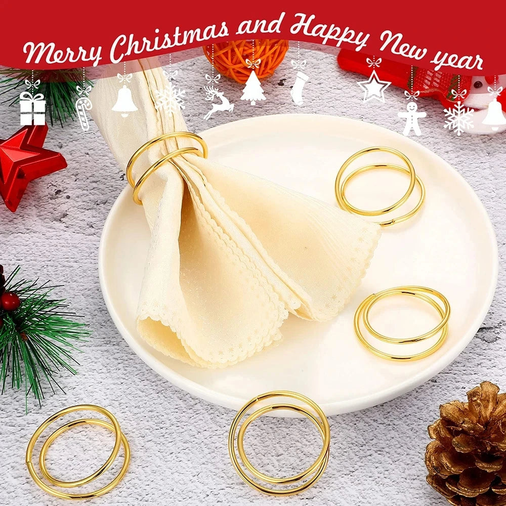 Exquisite Gold Napkin Ring Metal Napkin Rings