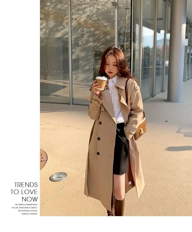 Loose Trench Coat Midi Length