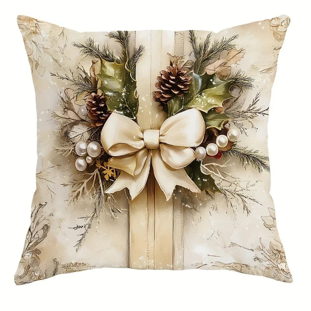 Christmas decoration pillowcase Santa Claus Reindeer Christmas Tree pillow cover Sofa cushion suite room home decoration