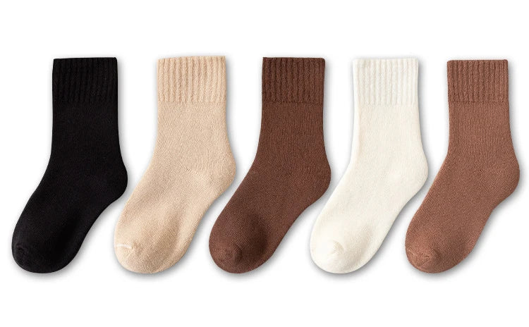 5 Pairs/Lot Children Winter Socks Cotton