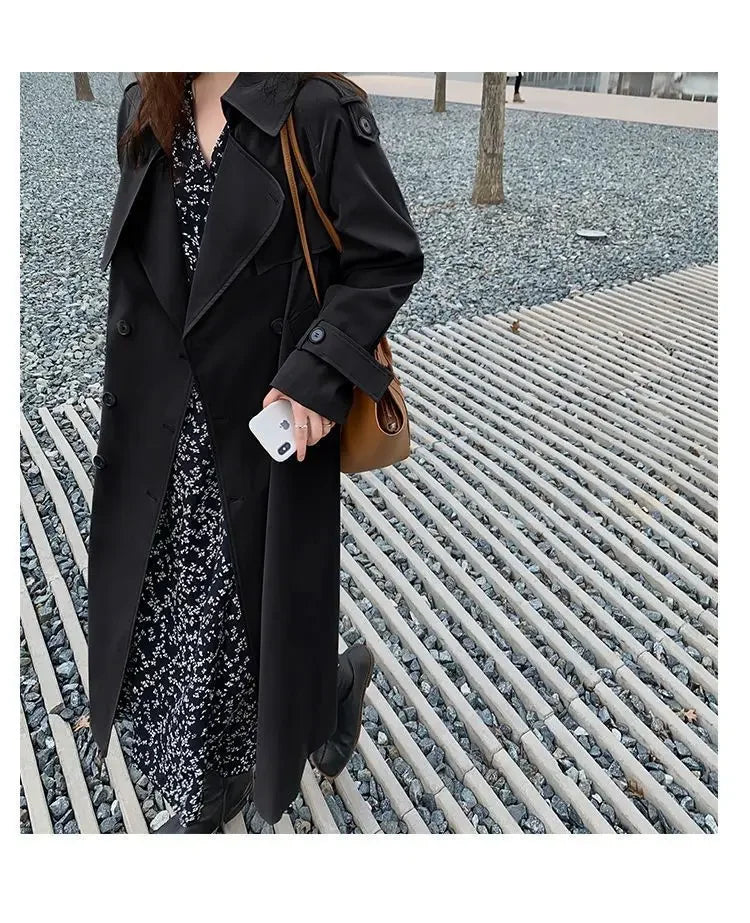 Loose Trench Coat Midi Length