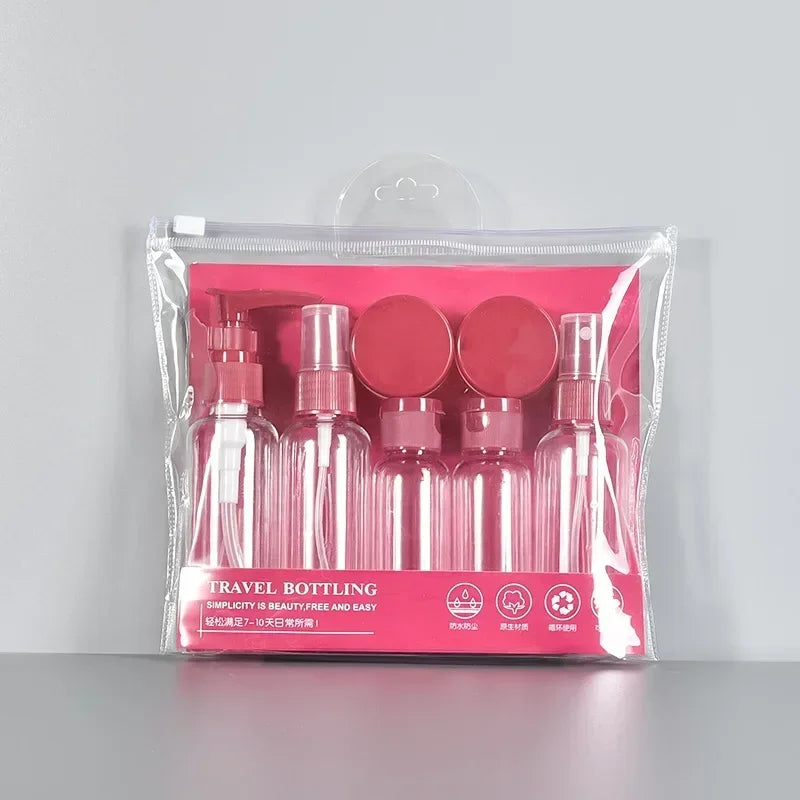 7PCS Travel Bottle Bag Wash Set