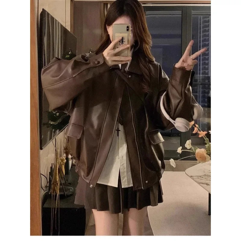 Short Quilted Leather Jacket