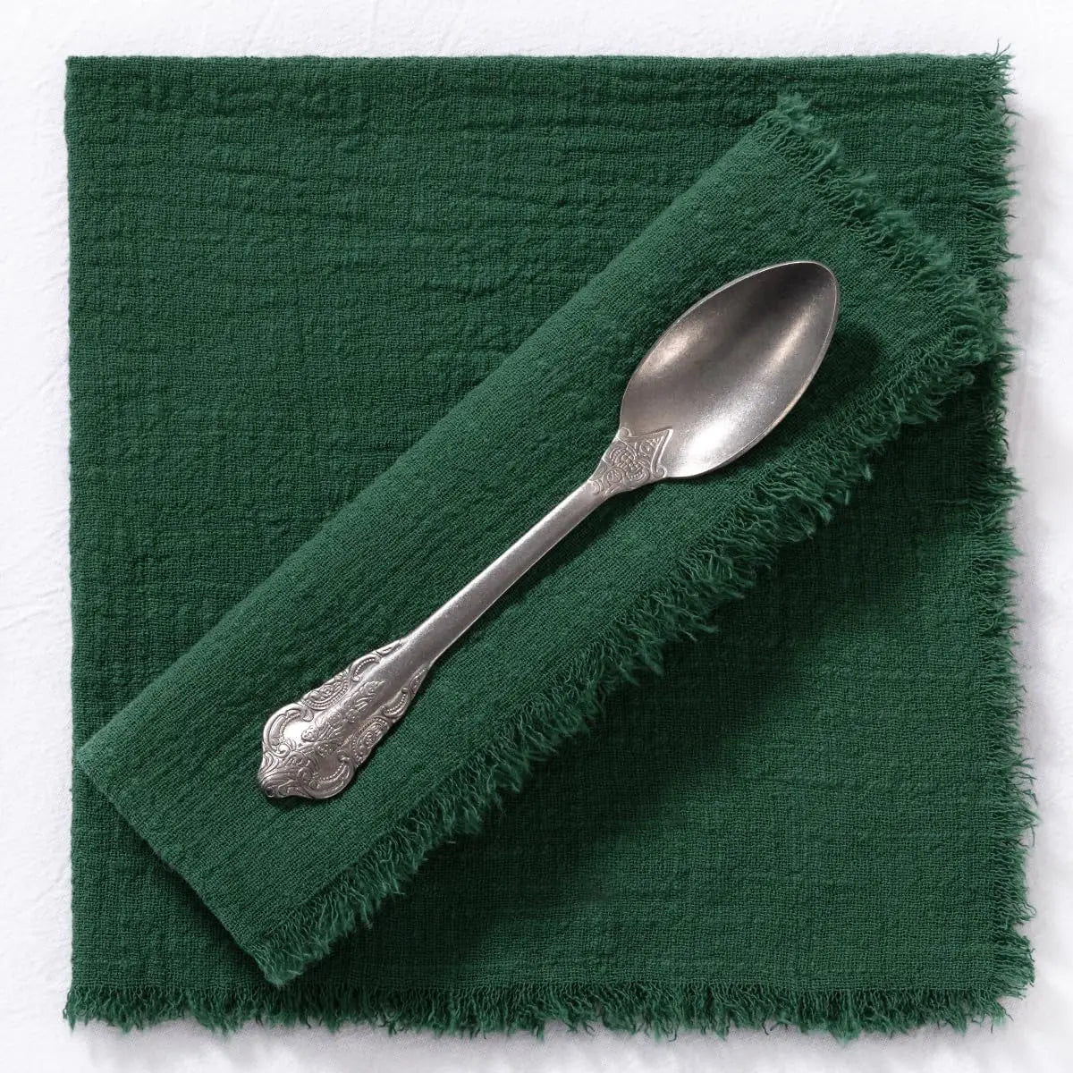 6Pcs 32x32cm Handmade Cotton Cloth Napkins, 100% Cotton