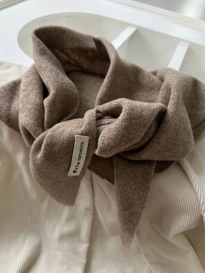 wool cashmere triangle scarf