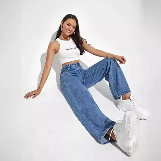 Fashion retro blue jeans