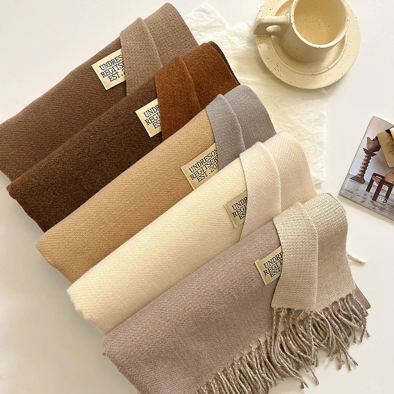 Solid Cashmere Warm Scarf