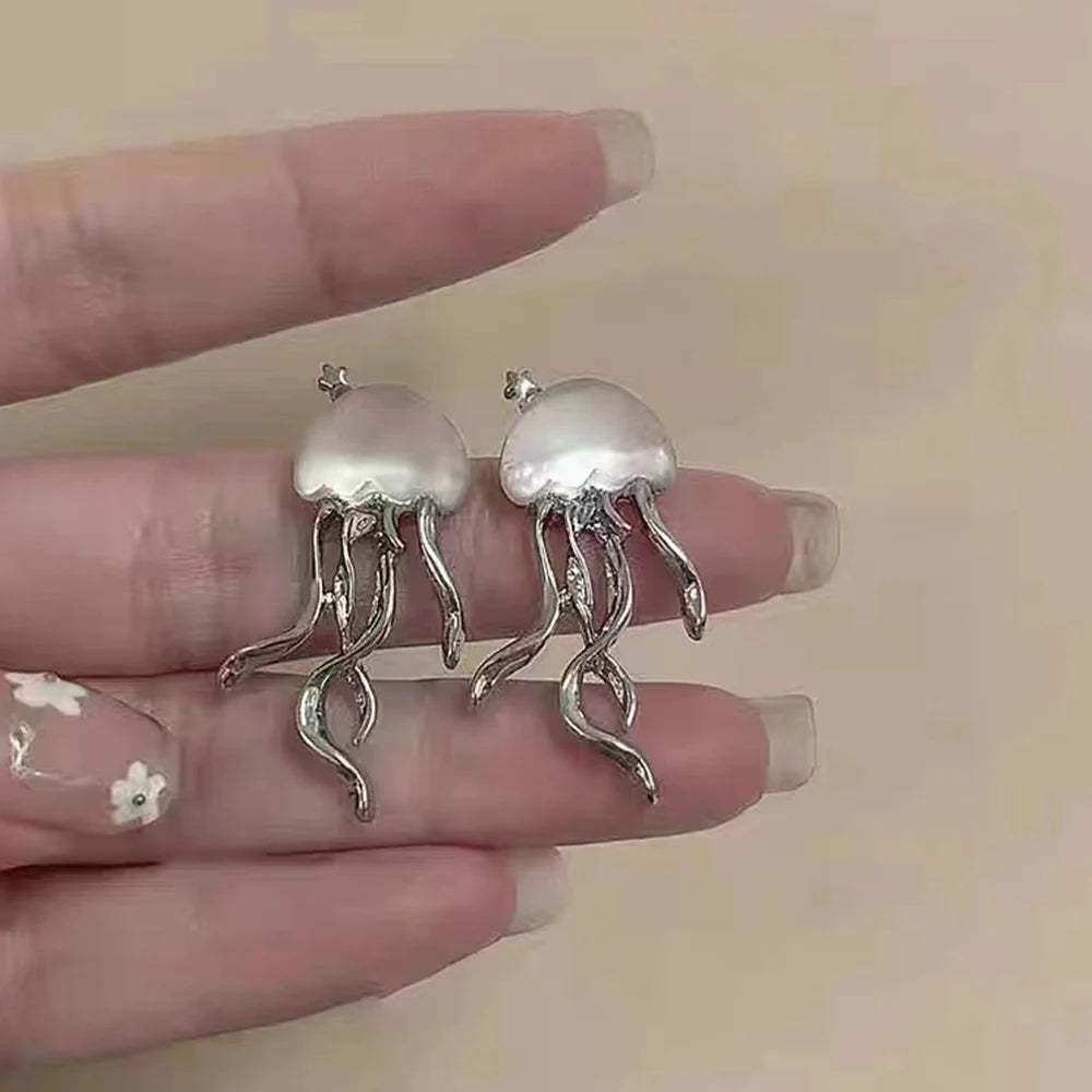 Women Floating Jellyfish Earrings