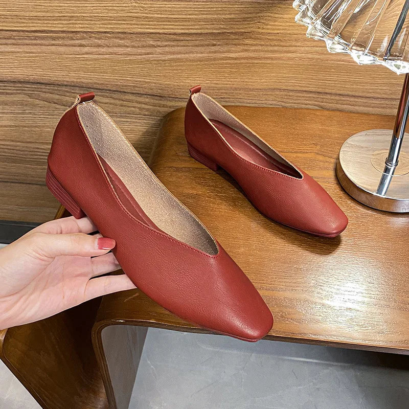 Woman Elegant Summer French Square Toe