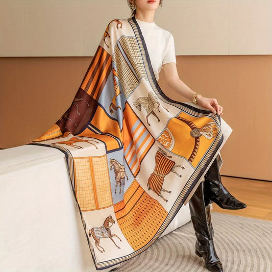 Luxury Silk Shawl Square Scarf