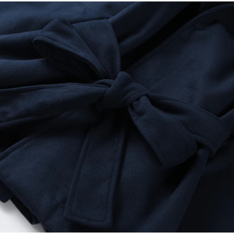 Belts Women Winter Woolen Coats
