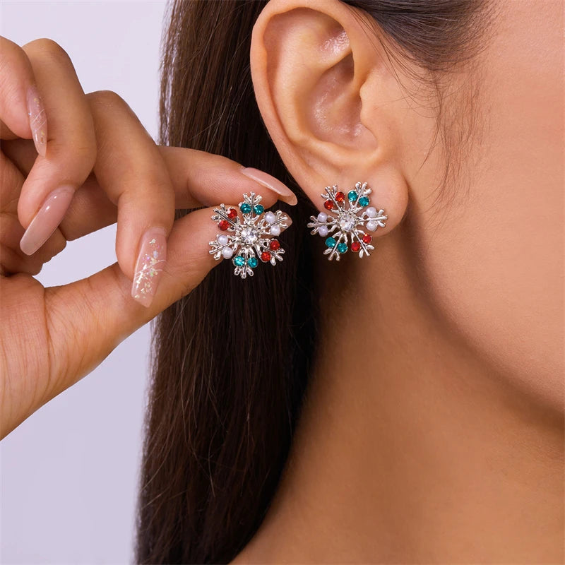 Sparking Snowflake Earrings